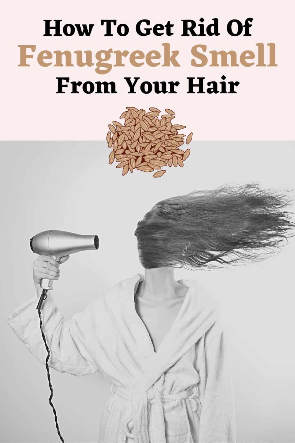 Wash your hair with apple cider vinegar to get rid of fenugreek smell